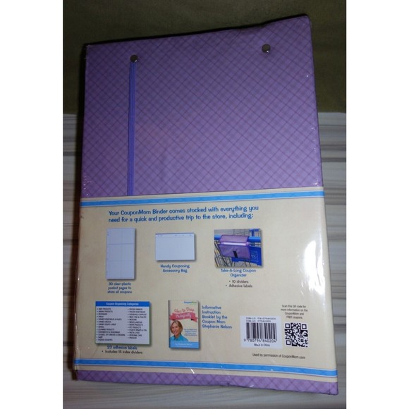Coupon Mom! Coupon Binder and EXTRAS Holds 300 Coupons Set NIP - Purple Plaid - Picture 7 of 9